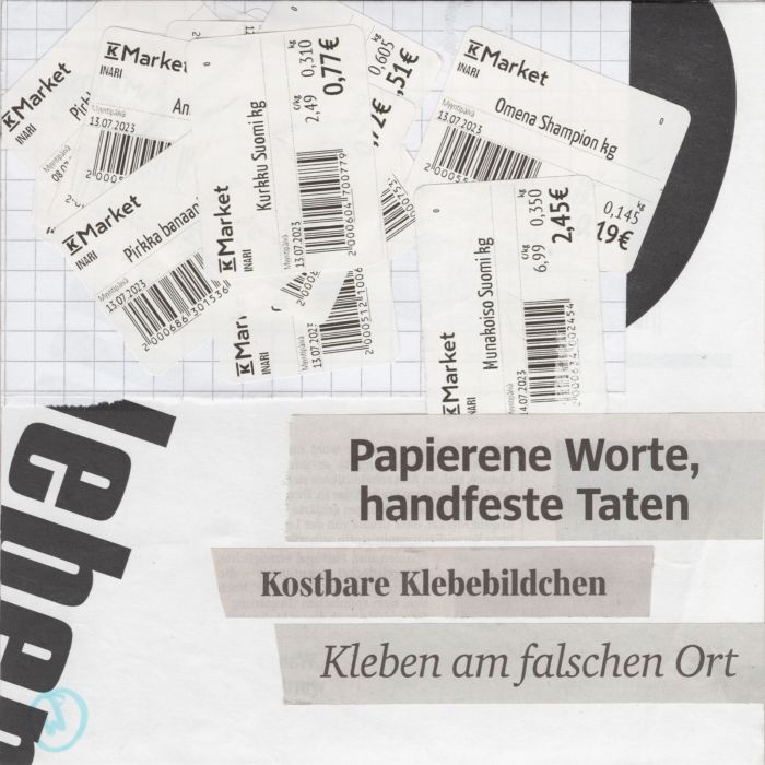    |    tagescollage auf upcycled-wellpappe